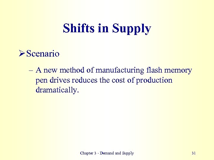 Shifts in Supply Ø Scenario – A new method of manufacturing flash memory pen