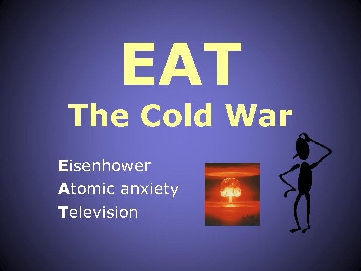 EAT The Cold War Eisenhower Atomic anxiety Television 