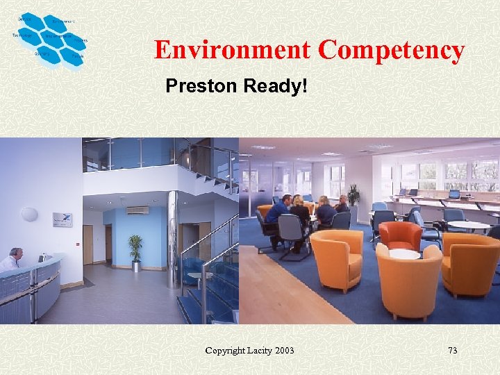 Environment Competency Preston Ready! Copyright Lacity 2003 73 