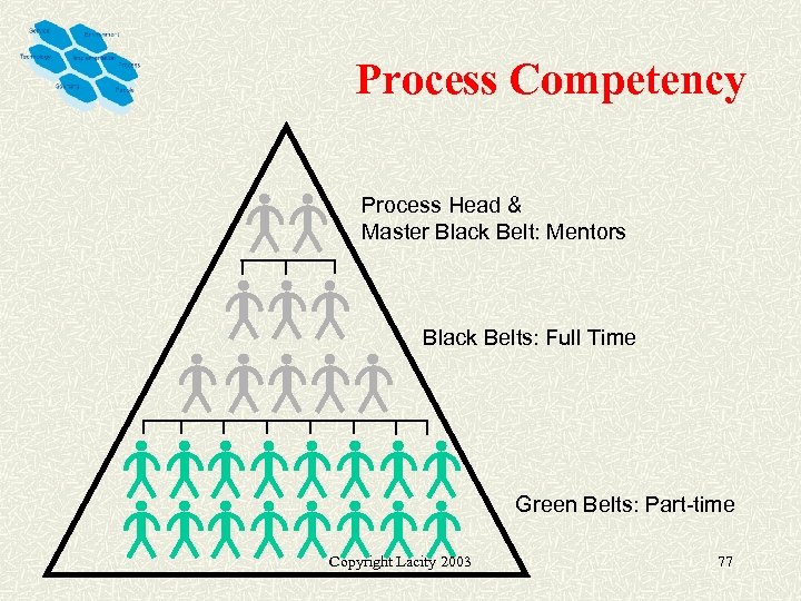 Process Competency Process Head & Master Black Belt: Mentors Black Belts: Full Time Green