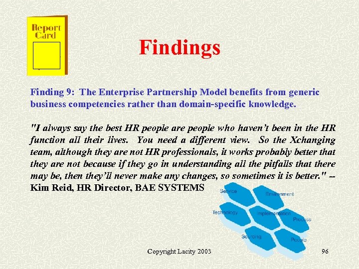 Findings Finding 9: The Enterprise Partnership Model benefits from generic business competencies rather than