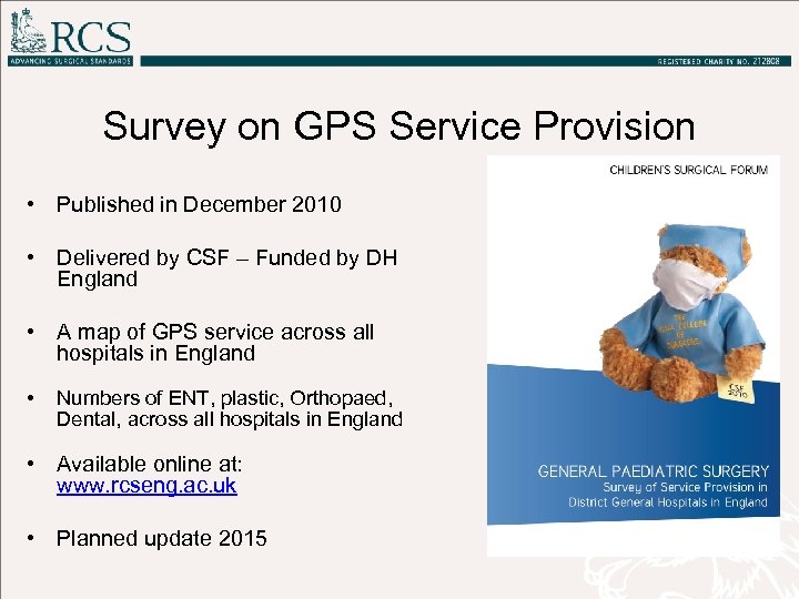 Survey on GPS Service Provision • Published in December 2010 • Delivered by CSF