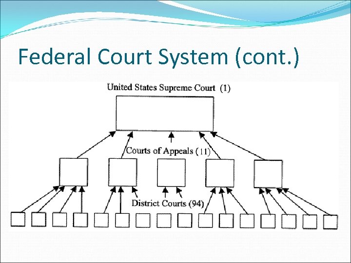 Federal Court System (cont. ) 