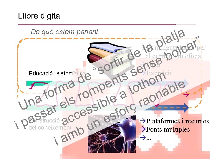 Llibre digital tja ” pla fixatsrper Continguts lelacurrículumca ol oficial e r d Guia