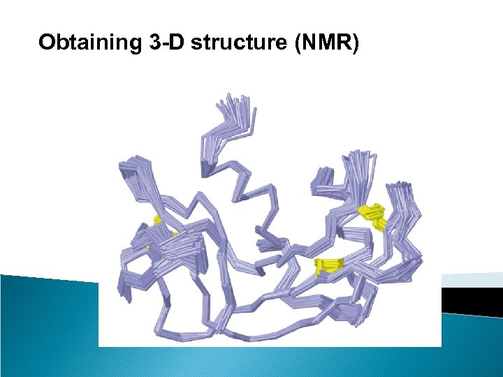 Obtaining 3 -D structure (NMR) 