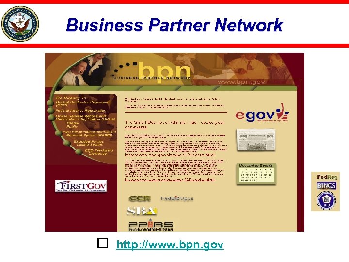 Business Partner Network http: //www. bpn. gov 