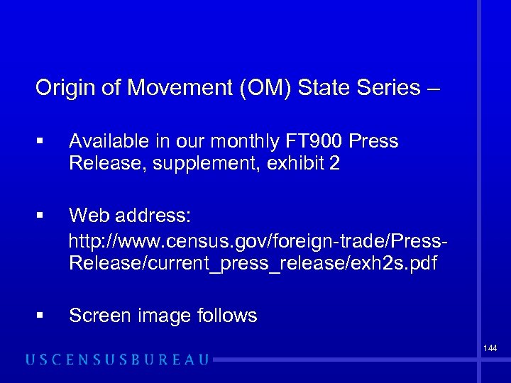 Origin of Movement (OM) State Series – § Available in our monthly FT 900