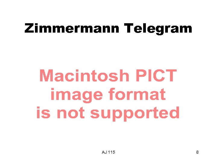 Zimmermann Telegram AJ 115 8 