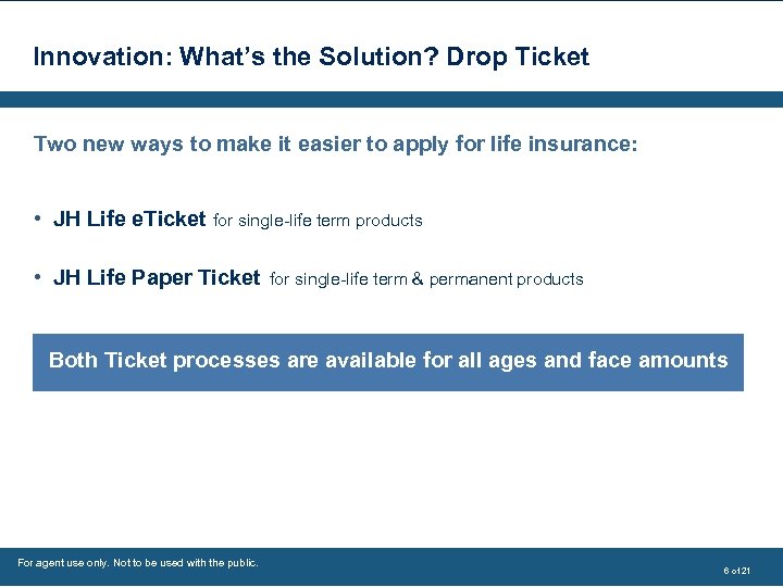 Innovation: What’s the Solution? Drop Ticket Two new ways to make it easier to