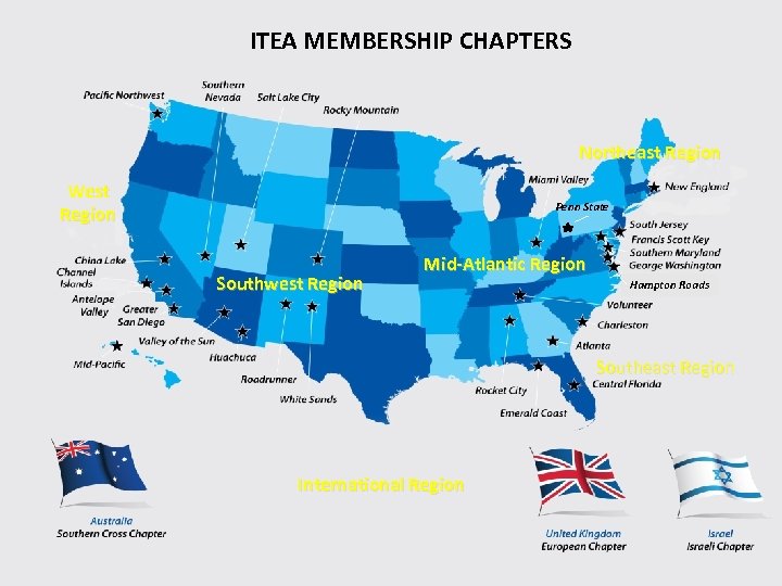 ITEA MEMBERSHIP CHAPTERS Northeast Region West Region Penn State Southwest Region Mid-Atlantic Region Hampton