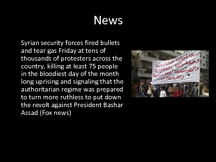 News Syrian security forces fired bullets and tear gas Friday at tens of thousands