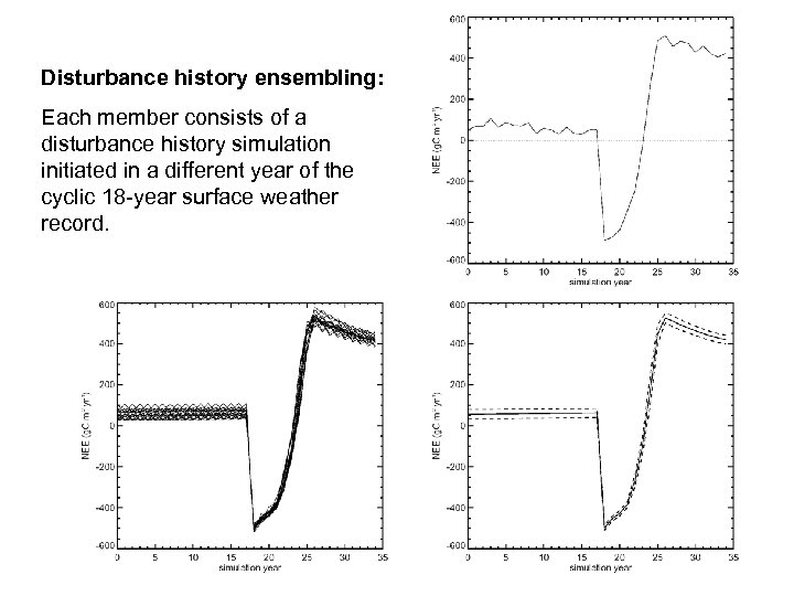 Disturbance history ensembling: Each member consists of a disturbance history simulation initiated in a