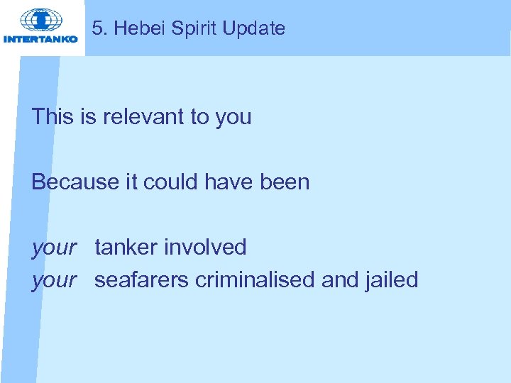 5. Hebei Spirit Update This is relevant to you Because it could have been