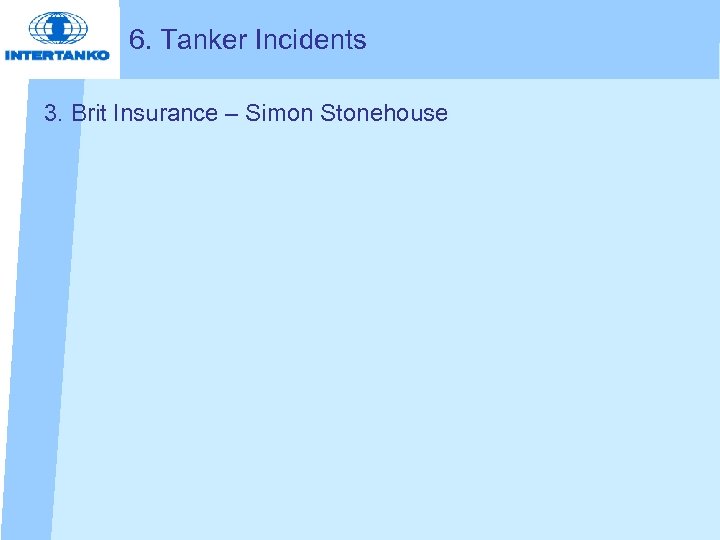 6. Tanker Incidents 3. Brit Insurance – Simon Stonehouse 