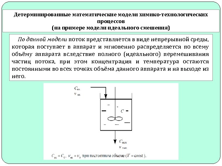 Реферат: Теория химико-технологических процессов