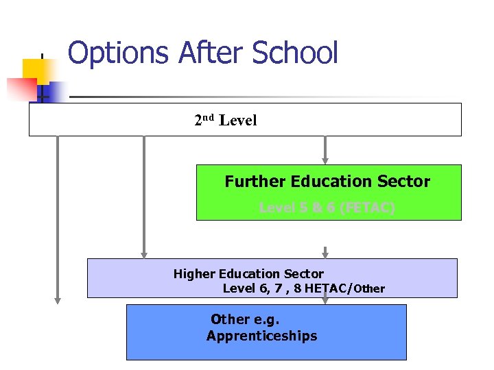 Options After School 2 nd Level Further Education Sector Level 5 & 6 (FETAC)