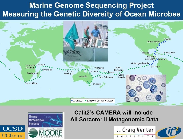 Marine Genome Sequencing Project Measuring the Genetic Diversity of Ocean Microbes Calit 2’s CAMERA