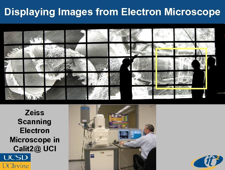 Displaying Images from Electron Microscope Zeiss Scanning Electron Microscope in Calit 2@ UCI 