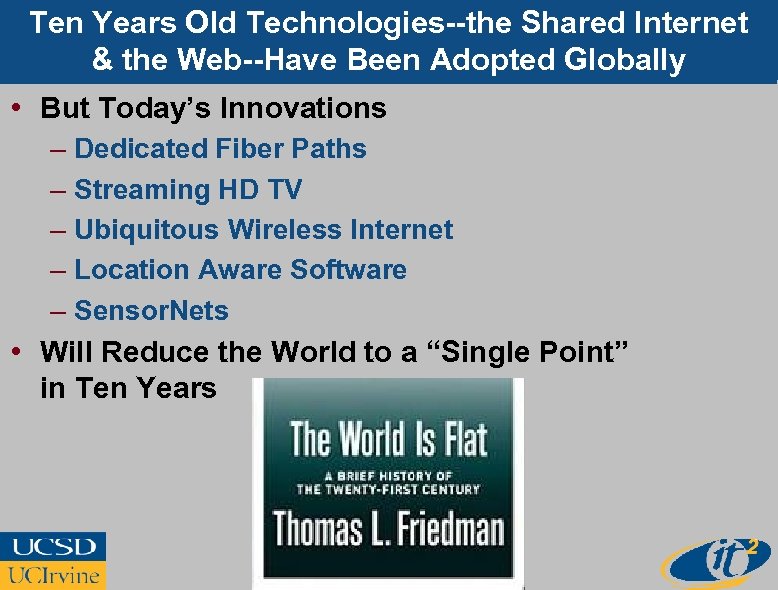Ten Years Old Technologies--the Shared Internet & the Web--Have Been Adopted Globally • But