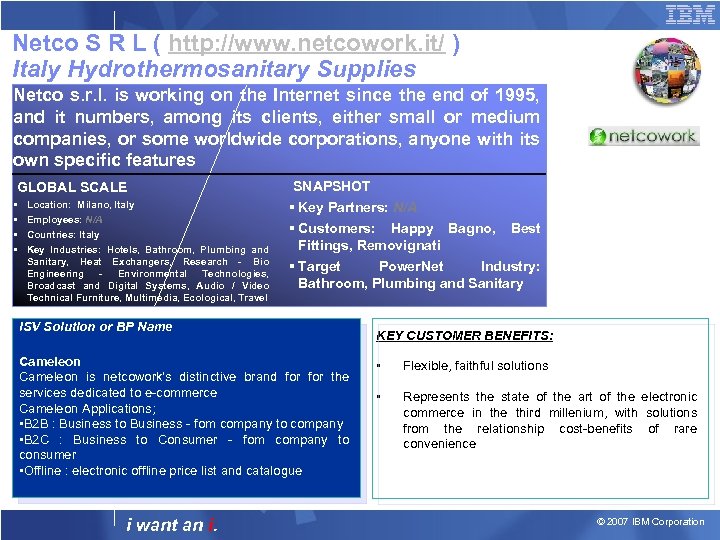 Netco S R L ( http: //www. netcowork. it/ ) Italy Hydrothermosanitary Supplies Netco