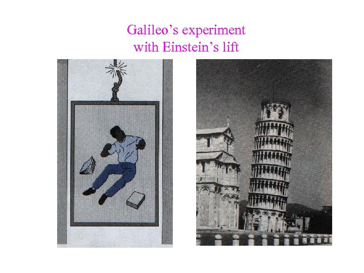 Galileo’s experiment with Einstein’s lift 