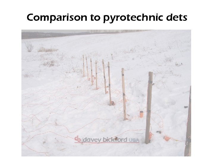 Comparison to pyrotechnic dets 