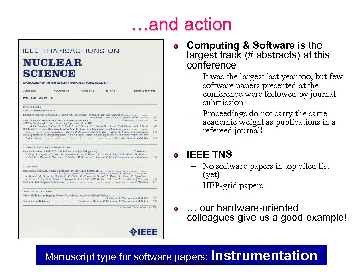 …and action Computing & Software is the largest track (# abstracts) at this conference