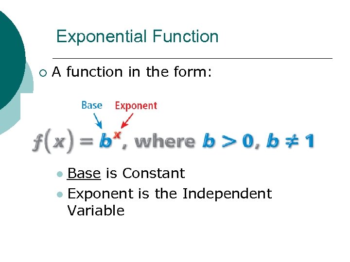 Exponential Functions Growth and Decay Goal Graph exponential