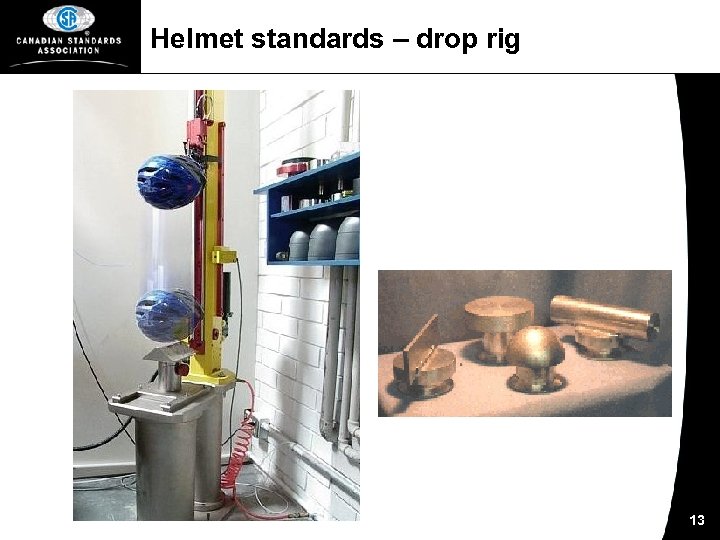 Helmet standards – drop rig 13 