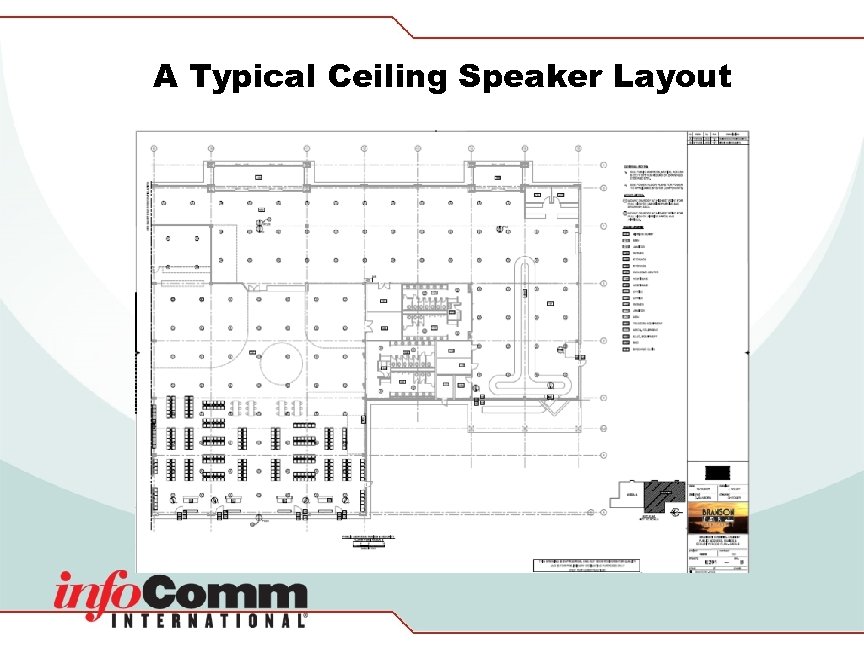 A Typical Ceiling Speaker Layout 