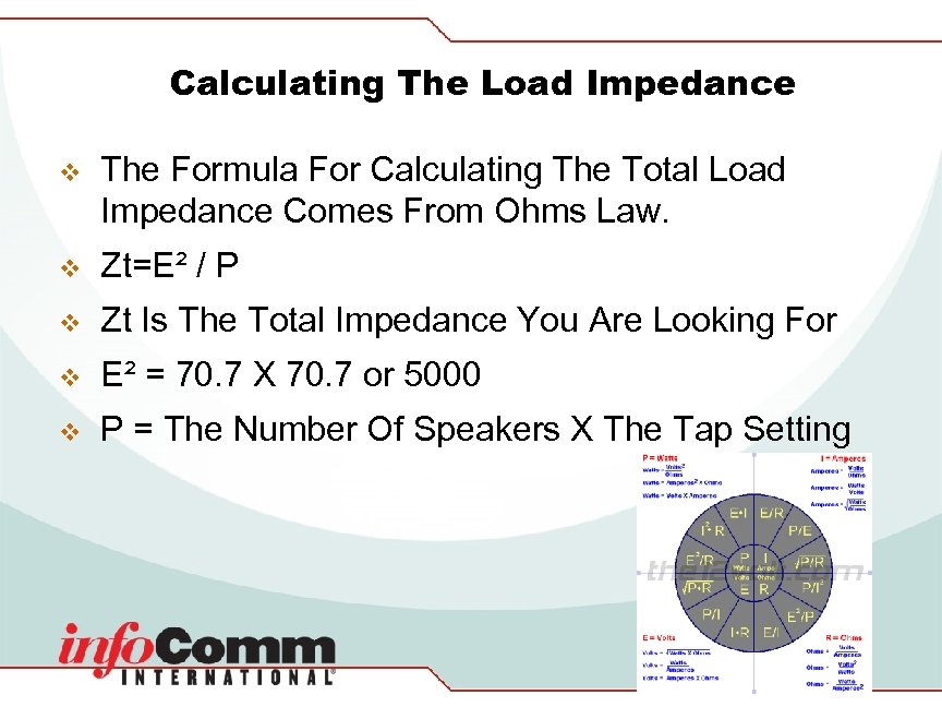 Calculating The Load Impedance v The Formula For Calculating The Total Load Impedance Comes