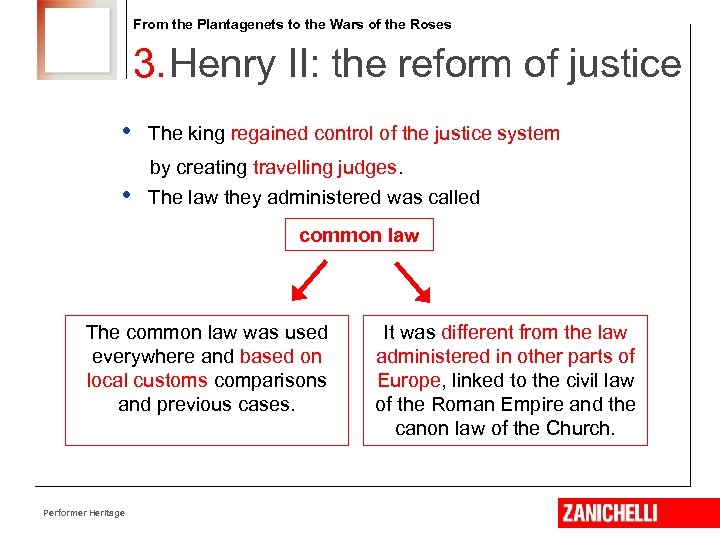 From the Plantagenets to the Wars of the Roses 3. Henry II: the reform