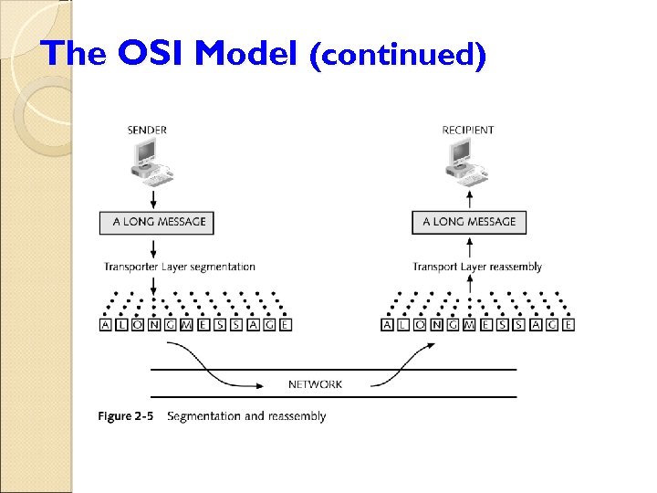 The OSI Model (continued) 