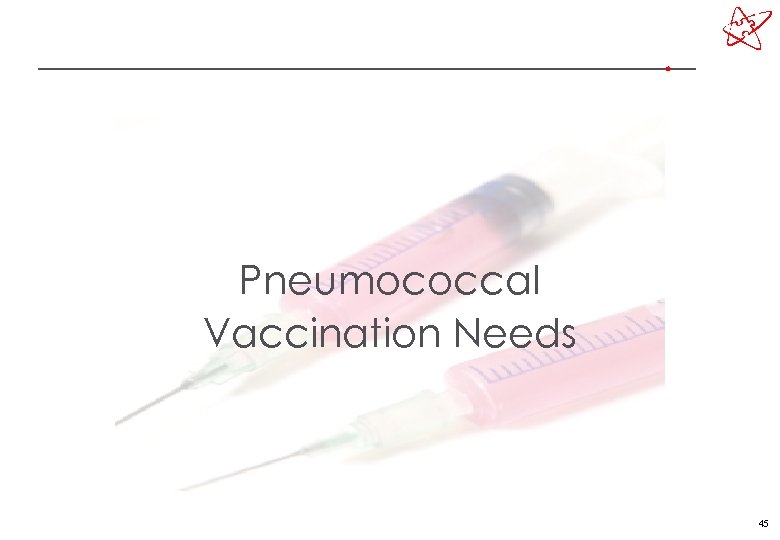 Pneumococcal Vaccination Needs 45 