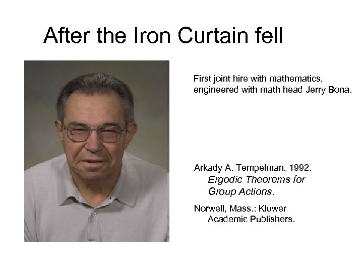 After the Iron Curtain fell First joint hire with mathematics, engineered with math head