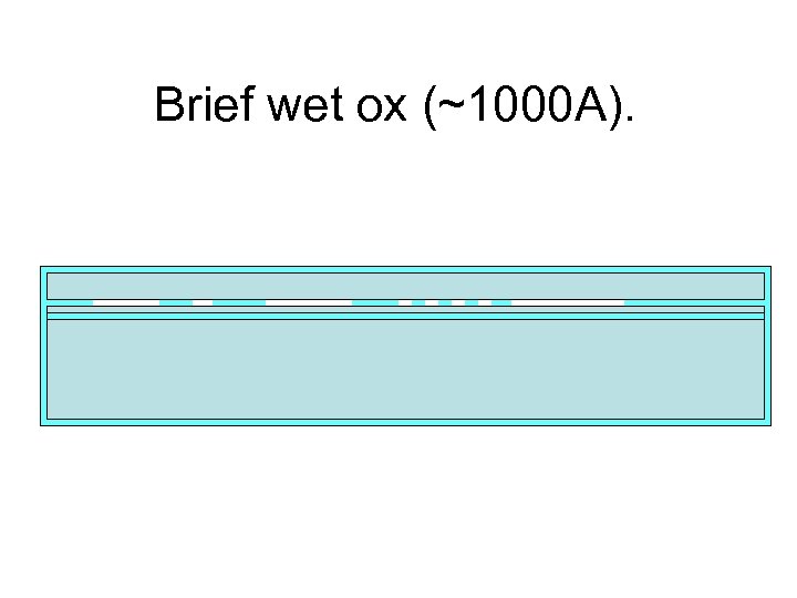 Brief wet ox (~1000 A). 