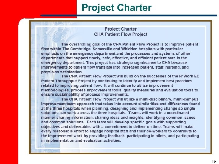 Project Charter 19 