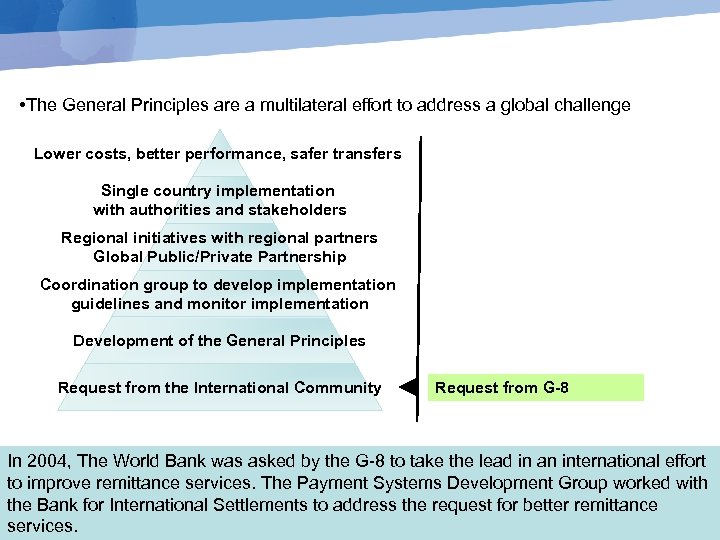  • The General Principles are a multilateral effort to address a global challenge