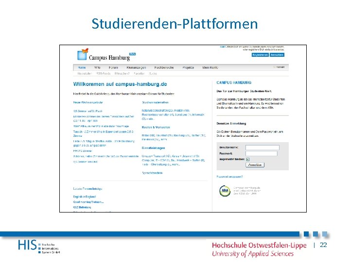 Studierenden-Plattformen | 22 