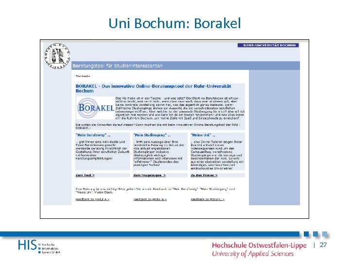 Uni Bochum: Borakel | 27 