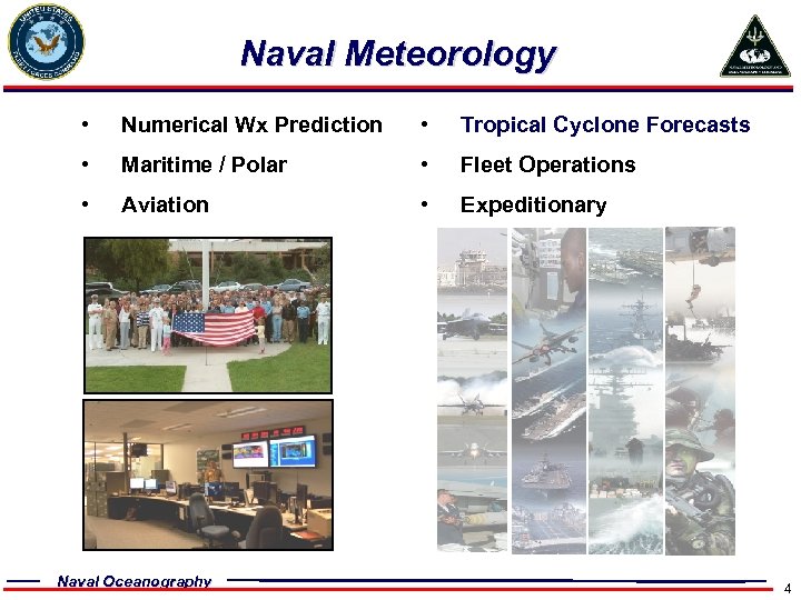 Naval Meteorology • Numerical Wx Prediction • Tropical Cyclone Forecasts • Maritime / Polar