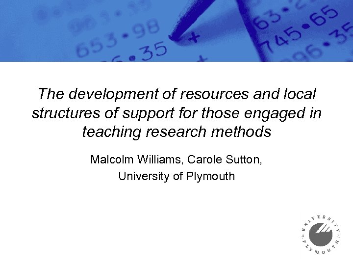 The development of resources and local structures of support for those engaged in teaching