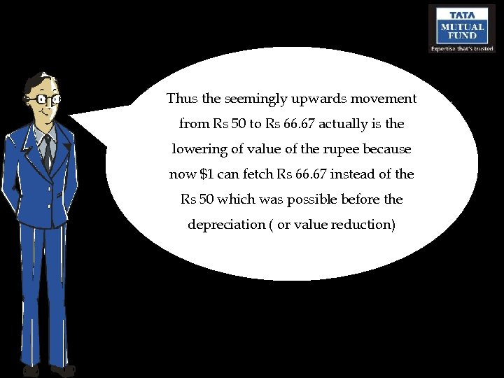 Thus the seemingly upwards movement from Rs 50 to Rs 66. 67 actually is