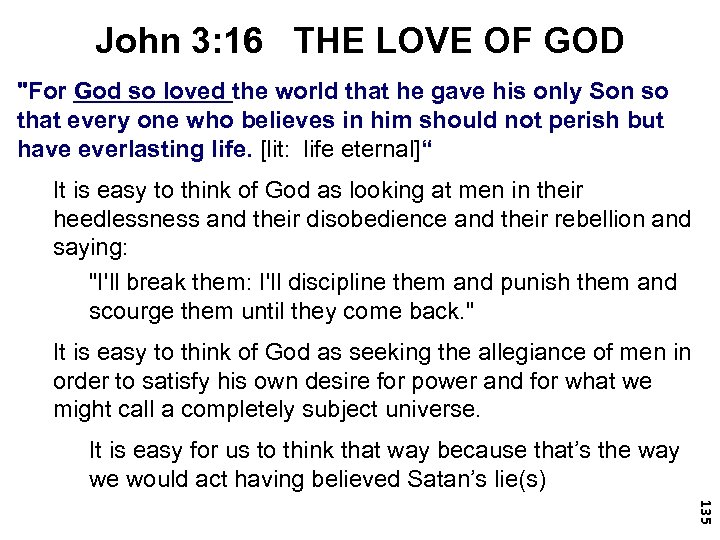 John 3: 16 THE LOVE OF GOD 