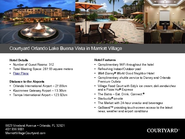 Courtyard Orlando Lake Buena Vista in Marriott Village Hotel Details • Number of Guest