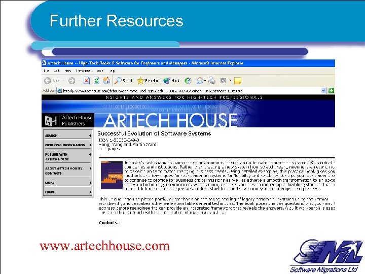 Further Resources www. artechhouse. com 