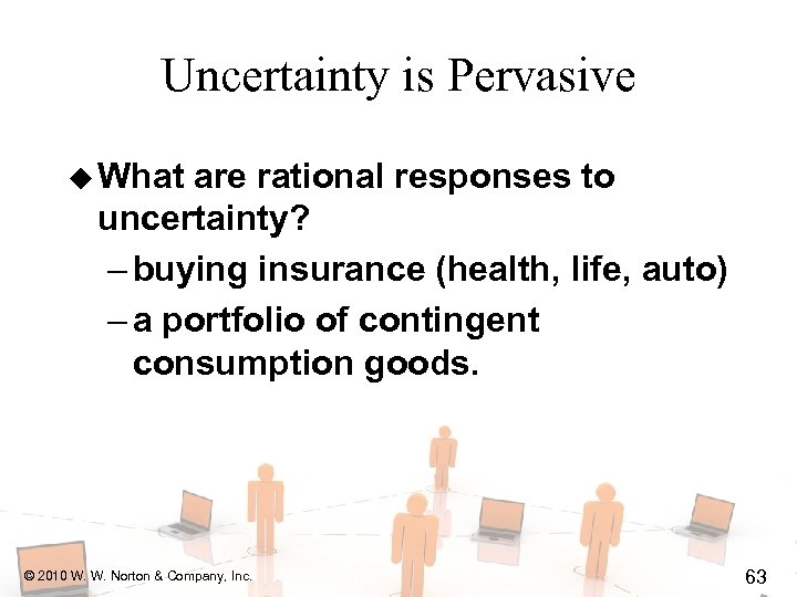 Uncertainty is Pervasive u What are rational responses to uncertainty? – buying insurance (health,