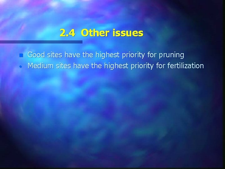 2. 4 Other issues n · Good sites have the highest priority for pruning