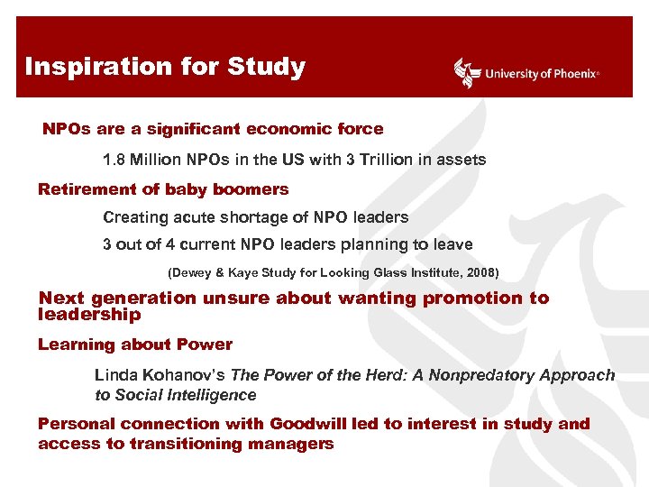 Inspiration for Study NPOs are a significant economic force 1. 8 Million NPOs in