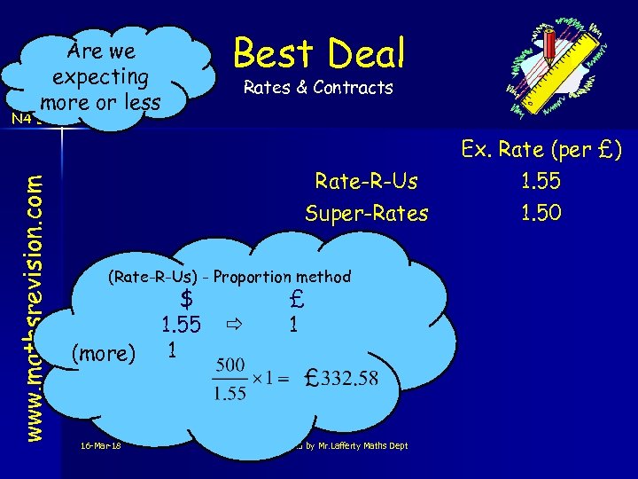 Are we expecting more or less Best Deal Rates & Contracts www. mathsrevision. com